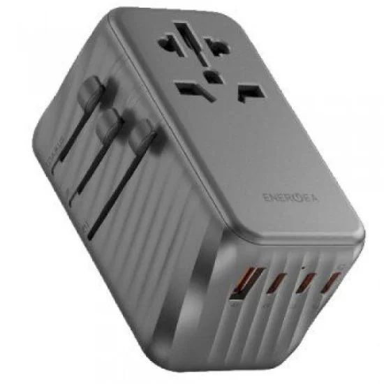 Energea Travelworld Adapter Gan65, 1A3C 120W - Gunmetal